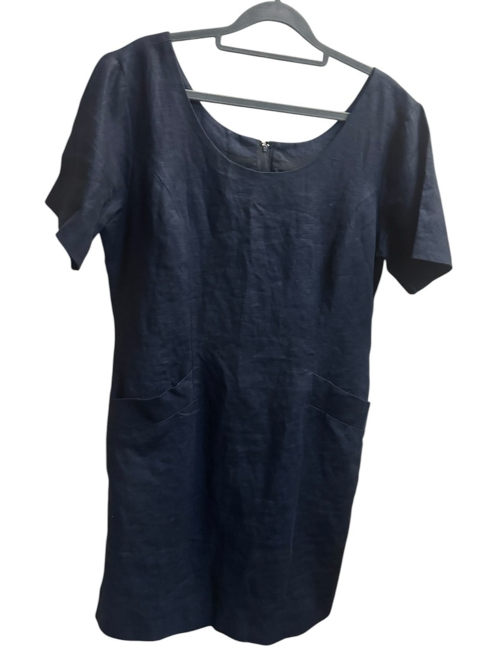 LINEN ELLEN ASHLEY Sheath Short Sleeve Dress 12 Vintage 90’s Y2K Lined EUC - Picture 3 of 9
